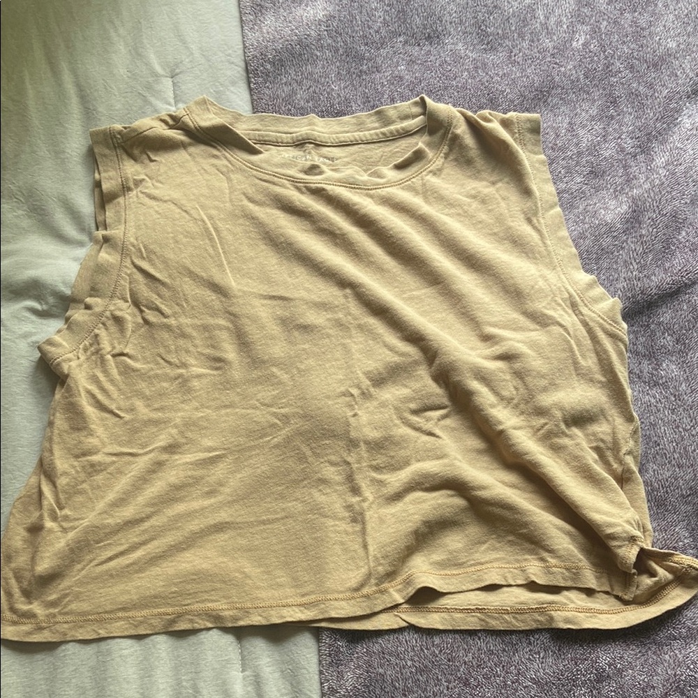 American Eagle Tan Muscle Tank Top